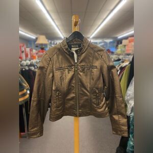 Ruff Hewn ladies Med Dark Bronze Patent Leather Jacket